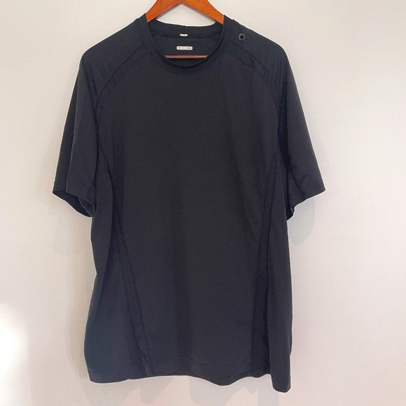 LULULEMON Men Short Sleeve Pullover Shirt Black Size XL - Picture 1 of 3